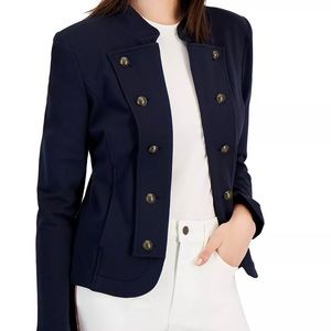 TOMMY HILFIGER | Band Jacket Opened Front Navy Blue (Size: L)